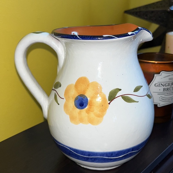 Vtg La Spezia by Furio Home Italian 32 Oz Ceramic Pitcher, Collectible - Picture 3 of 11
